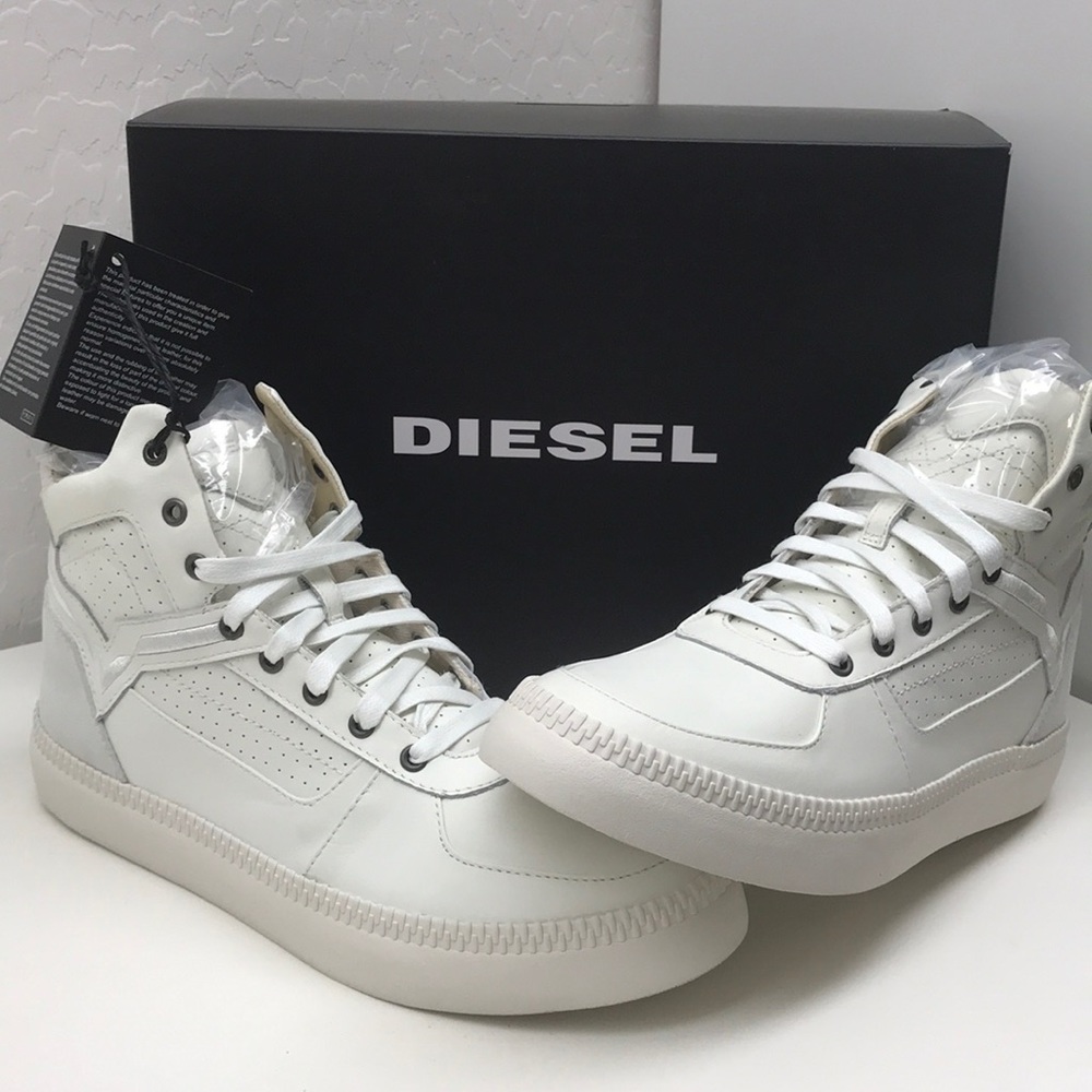 NWT - Diesel S-Spark Mid Top Leather Sneakers